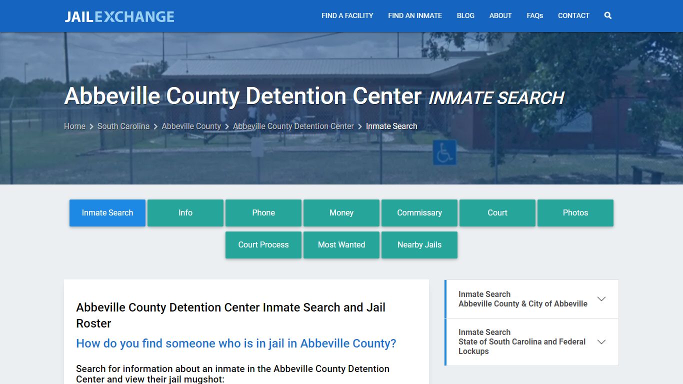 Abbeville County Detention Center Inmate Search - Jail Exchange